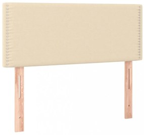 krémszínű szövet LED-es fejtámla 80 x 5 x 78/88 cm