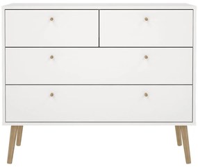 Fehér alacsony komód 99x82 cm Bodo – Tvilum