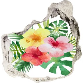 3d lyuk fal dekoráció Hawaii virágok nd-p-85139888