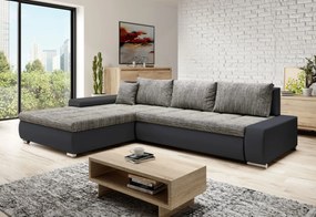 TOSCANIA sarok ülőgarnitúra, 297x80x214, berlin 01/fehér öko-bőr, balos