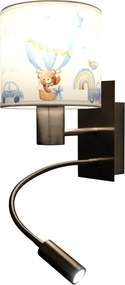 Brilagi - BOBO LED flexibilis lámpa 1xE27/25W/230V + LED/3W króm/fehér/kék/mackó