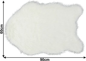 Műszőrme, fehér, 60x90, EBONY TYP 1