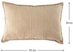 Világosbarna kordbársony párna gyerek kanapéhoz Bolster – Wigiwama