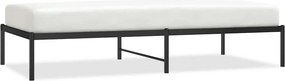 vidaXL fekete fém ágykeret 90 x 190 cm