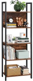 NAVARO könyvespolc barna/fekete