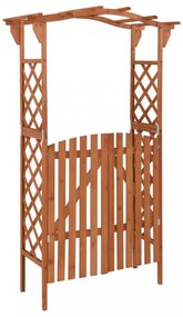 tömör fenyőfa pergola kapuval 116 x 40 x 204 cm