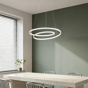 Brilagi-LED Dimmelhető kábelen függesztett csillár TWISTER LED/48W/230V átm. 50 cm fehér + távirányító