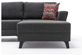 Antracitszürke sarokkanapé (U alakú) Eris – Balcab Home