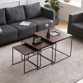 Dohányzóasztal 60×60 cm, MDF, Dió. AF-3008 WAL