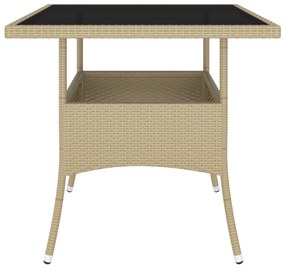 5 részes bézs kerti polyrattan étkezőgarnitúra