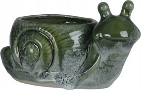 Kerámia virágcserép csiga béka teknős állatok zöld