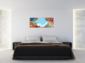 Kép - Házak között (120x50 cm)
