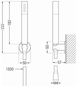 Mexen Zero R70 fürdőszett, fekete, 71113R70-70