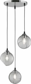 TRIO R30073054 CLOONEY Többágú Függesztett Lámpa Ezüst E27 IP20