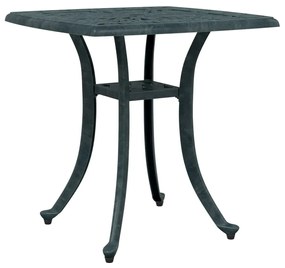 vidaXL zöld öntött alumínium kerti asztal 53 x 53 x 53 cm