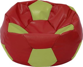 Mega Ball babzsákfotel - műbőr - piros/zöld - 400 liter R