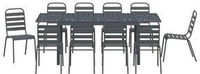 Kert étkező szett 11 pcs Antracit Acél