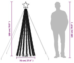 hideg fehér LED karácsonyfa 275 LED 180 cm