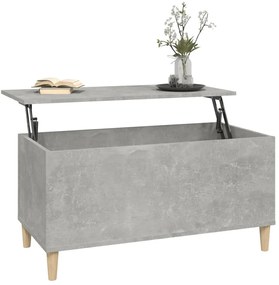 Betonszürke szerelt fa dohányzóasztal 90x44,5x45 cm