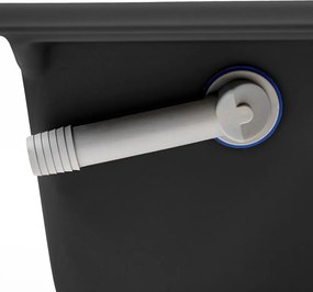 Nia szögletes egy medencés gránit mosogató fekete