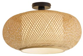 Okos mennyezeti lámpa bambuszból, fehér belsővel, WiFi A60-nal - Liva