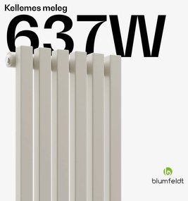 Blumfeldt Delgado radiátor | modern dizájn | 25 x 120 cm | 637 W | középső csatlakozás