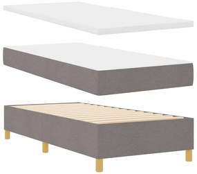 Boxrugós ágy fejtámlával Tópszínű 100 x 200 cm szövet