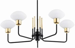 Argon 2128 - RAVELLO 5xE14/15W/230V fekete/arany csillár rúdon