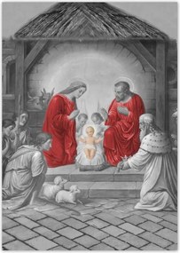 Poszterek A5 Pion Szent család piros