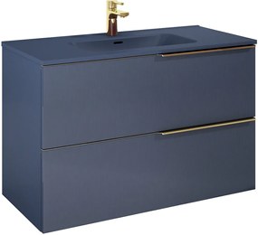 Elita Soho szekrény 100x45.3x63.5 cm Függesztett, mosdó alatti kék 169086
