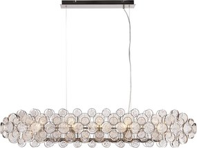 ENDON 76507 MARELLA Glamour Függesztett Lámpa Nickel-Nero, Átlátszó E14 IP20