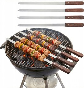 Nyársak Saslikhoz, Fém Grillnyárs 4 db-os Szett 50 cm