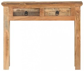 tömör akácfa és újrahasznosított fa tálalóasztal 90,5x30x75 cm