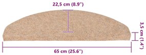 30 db bézs öntapadó lépcsőszőnyeg 65 x 22,5 x 3,5 cm