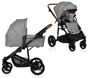 Lionelo - MARI TOUR 2 az 1-ben kombinált babakocsi, Grey Stone