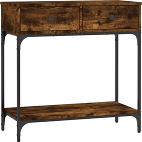 vidaXL füstös tölgy színű szerelt fa tálalóasztal 75 x 34,5 x 75 cm