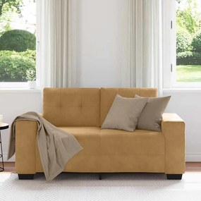 barna bársony loveseat kanapé 120 cm