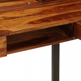 tömör kelet-indiai rózsafa és acél asztal 110 x 50 x 94 cm