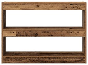 Könyvespolc / Szobaelválasztó Régi Fa, 100x30x72 cm, Mérnöki Fából Készült