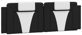 fekete és fehér műbőr fejtámla párna 160 cm