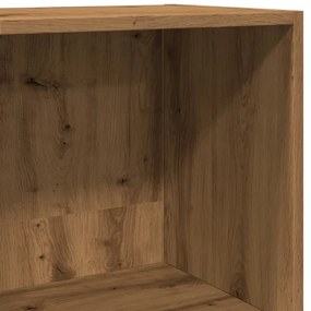 kézműves tölgy színű szerelt fa könyvespolc 40 x 30 x 114 cm
