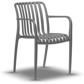 JULIAN szürke - egy modern szék konyhába, kertbe, kávézóba (egymásba rakható)