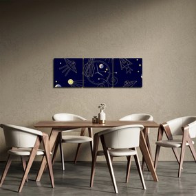 Kép - Univerzum (órával) (90x30 cm)