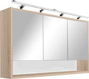 Luna 120 felső tükrös szekrény, Sonoma tölgy