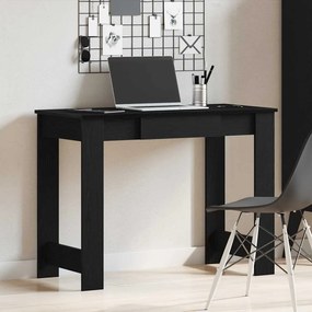 fekete szerelt fa íróasztal 100x45x75 cm
