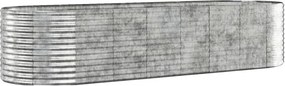 vidaXL ezüstszínű horganyzott acél kerti magaságyás 322x100x68 cm