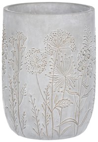 Betonový obal na květináč luční kvítí, šedá , 19 x25 cm