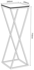 Virágállvány 70x24 cm fekete