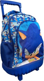 Sonic a sündisznó Modern prémium gurulós iskolatáska, táska 44 cm