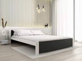Ágy IKAROS 180 x 200 cm, antracit/fehér Matrac: Coco Maxi matrac 20 cm, Ágyrács: Deszkás ágyráccsal